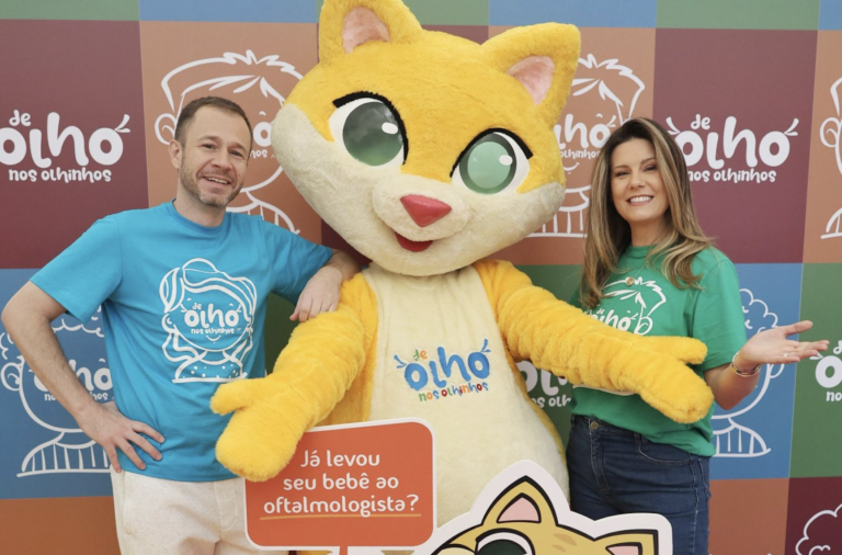 Tiago Leifert e Daiana Garbin celebram alcance da 3ª edição da De Olho nos Olhinhos