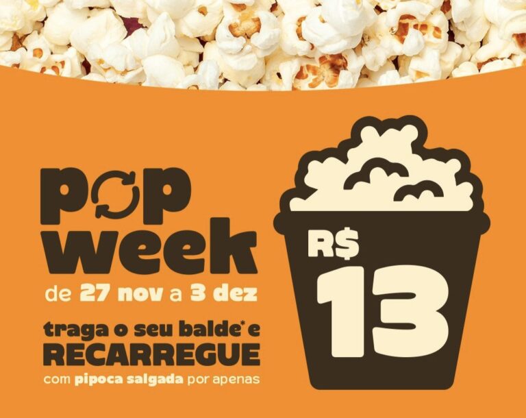 Cine Show Volta Redonda lança Pop Week com pipoca a R$ 13